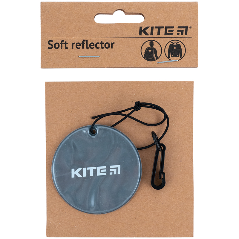 Підвіска м'яка світловідбиваюча, кругла, темно-сіра Kite - фото 4