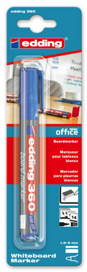 Маркер для досок круглое острие 360 1,5-3мм., син. Edding - фото 6