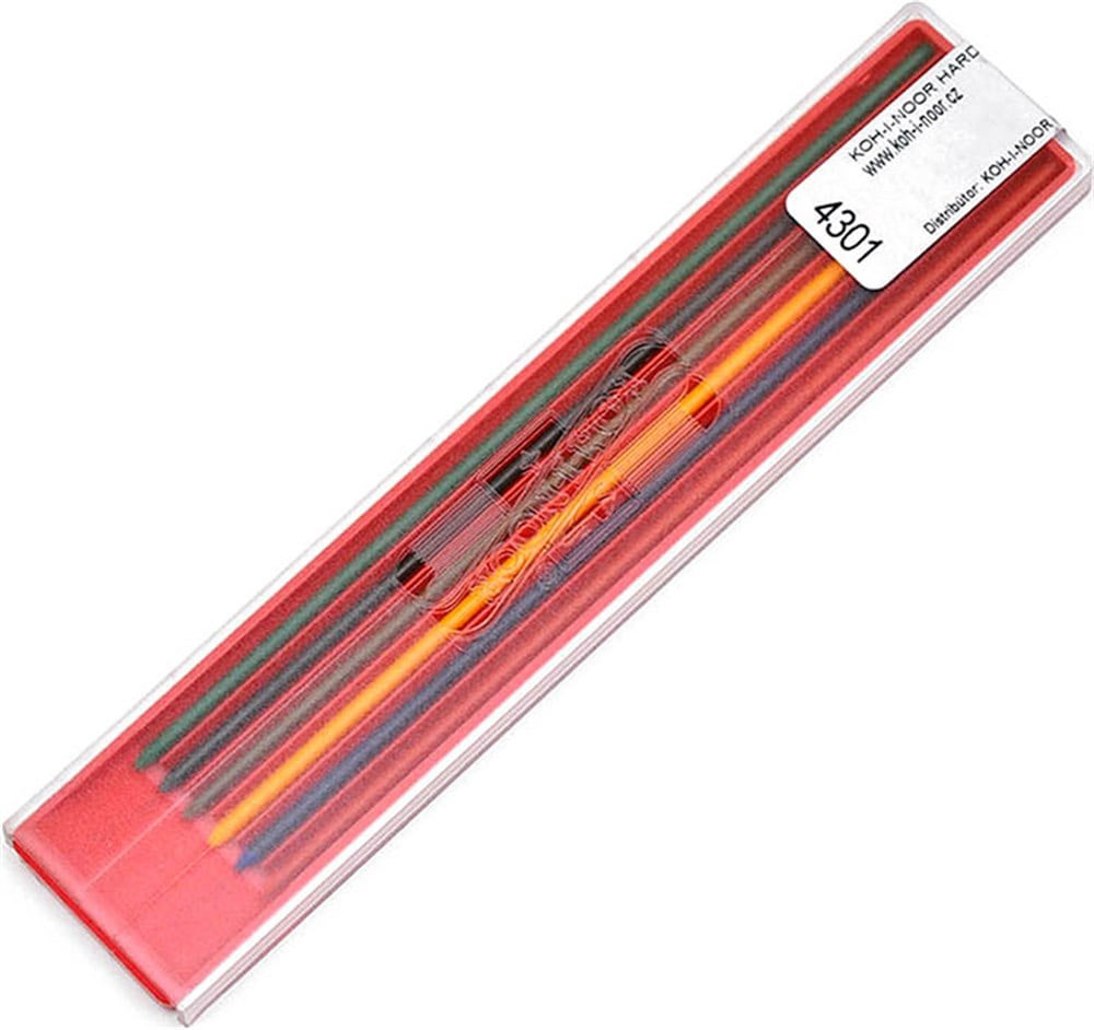 Грифели для цангового карандаша 2,0мм., 120мм., 6 цветов, 6шт/уп., (4301) Koh-i-noor - фото 4