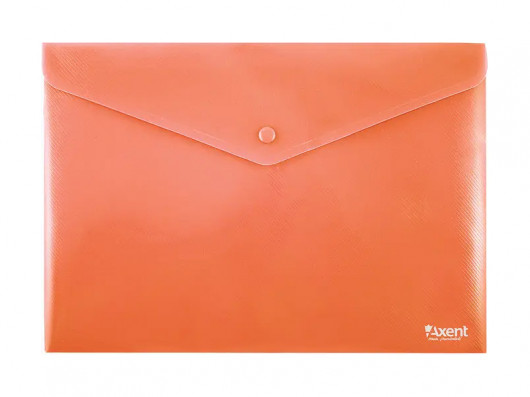 Папка-конверт на кнопке А4, непрозрачная, полипропилен 180мкм., красный Axent - фото 3
