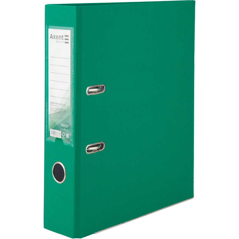 Реєстратор 7,5см. А4 (PP), зелен. Axent Delta - фото 3