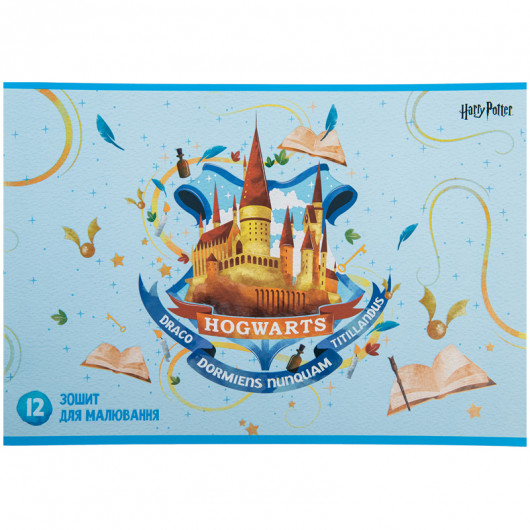Тетрадь для рисования, 12 л., скоба, софт тач + УФ лак, «Harry Potter» Kite - фото 11