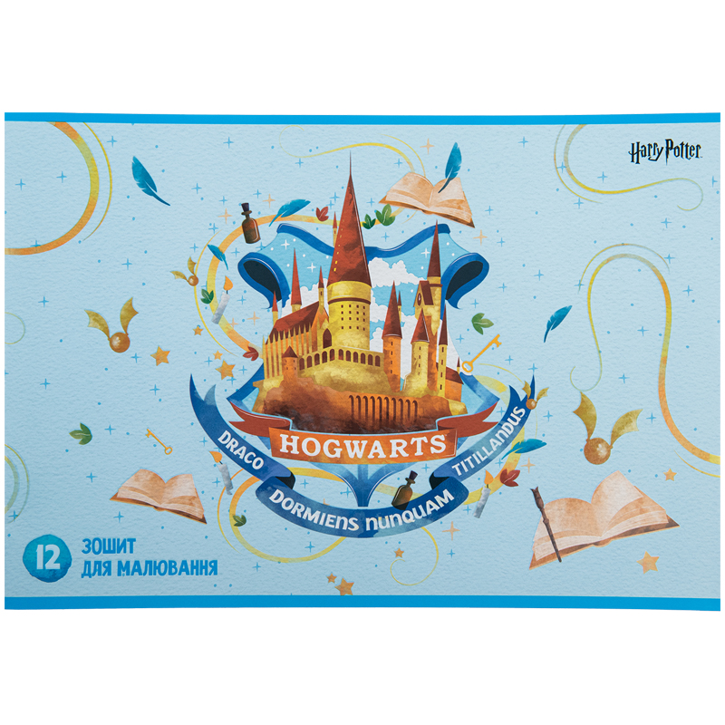 Тетрадь для рисования, 12 л., скоба, софт тач + УФ лак, «Harry Potter» Kite - фото 11