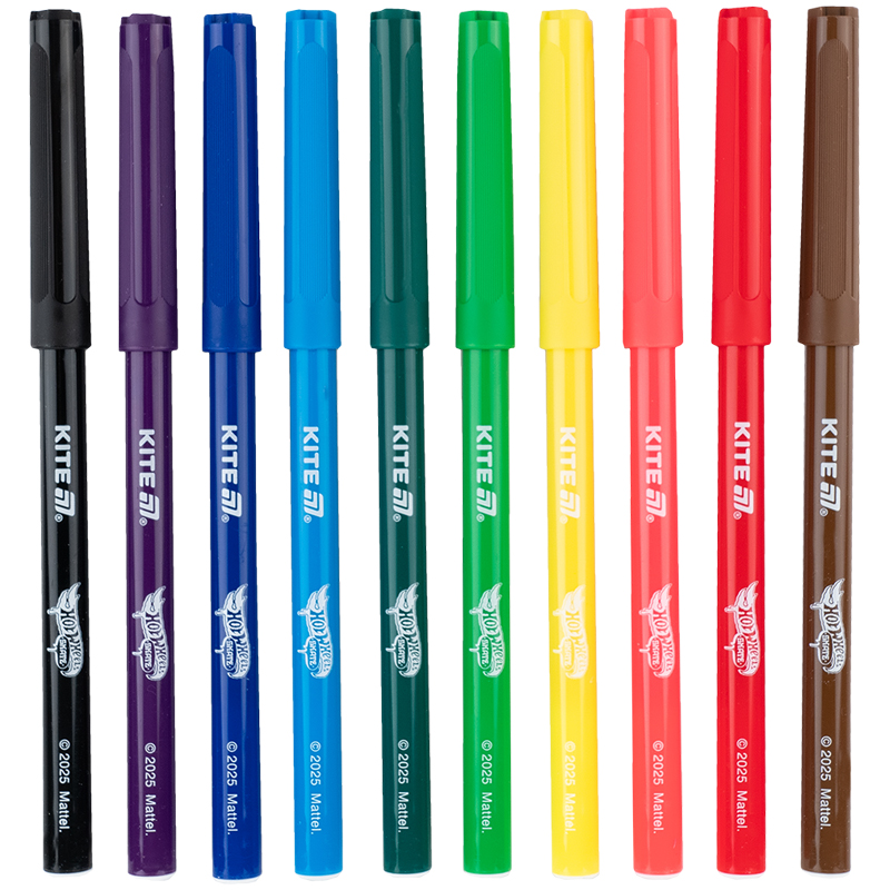 Фломастеры, набор 10 шт. «Hot Wheels» Kite - фото 3