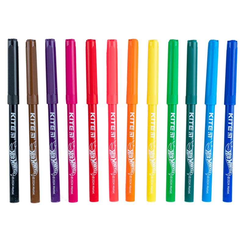 Фломастеры, набор 12 шт. «Hot Wheels» Kite - фото 3