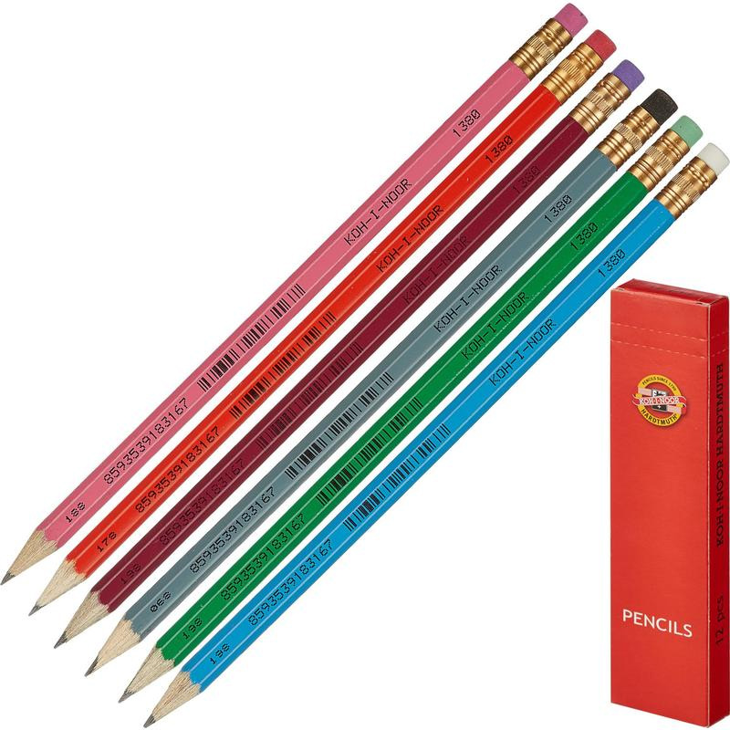 Карандаш простой графитный с резинкой HB Astra Koh-i-noor - фото 3