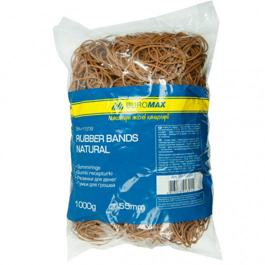 Резинка для денег d=55мм., 1000гр., цвет каучук BuroMax - фото 2