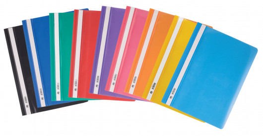 Скоросшиватель с прозрачным верхом А4, желт. BuroMax - фото 3