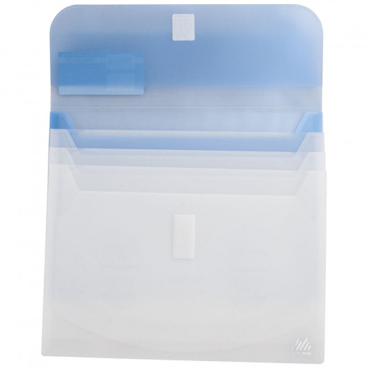 Папка-конверт на липучці А4 Travel на 4відд., полупроз., асорті BuroMax - фото 9