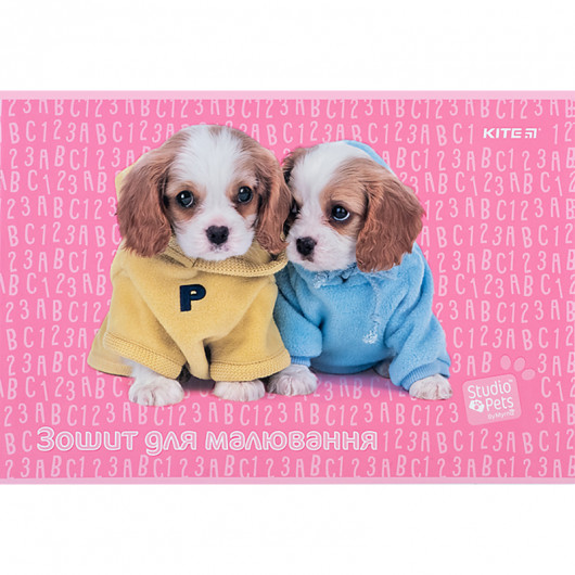 Тетрадь для рисования, 12 л., скоба, софт тач + УФ лак, «Studio Pets» Kite - фото 11