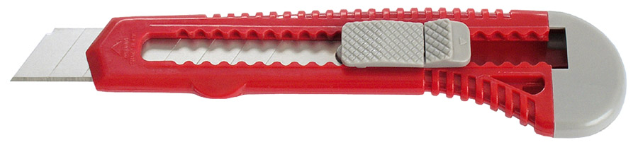Нож канцелярский большой 18мм., пластиковый корпус, красно-серый Axent - фото 3