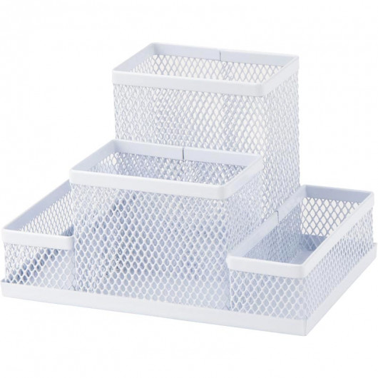 Підставка-органайзер 155x103x100мм., на 4 відділення, металева, біл. Axent - фото 2