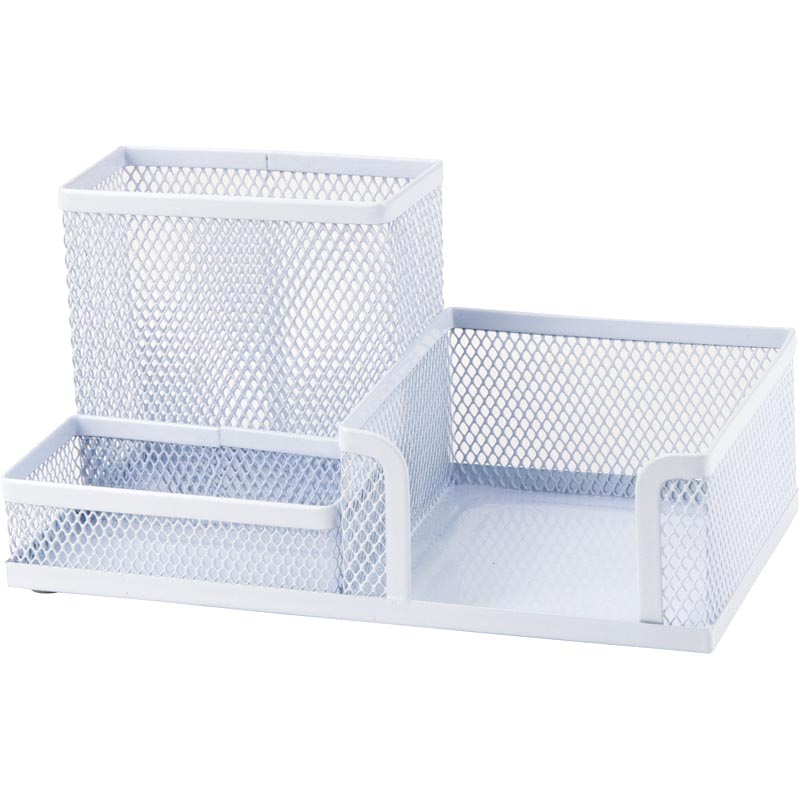 Підставка-органайзер 203x105x100мм., на 3 відділення, металева, біл. Axent - фото 2