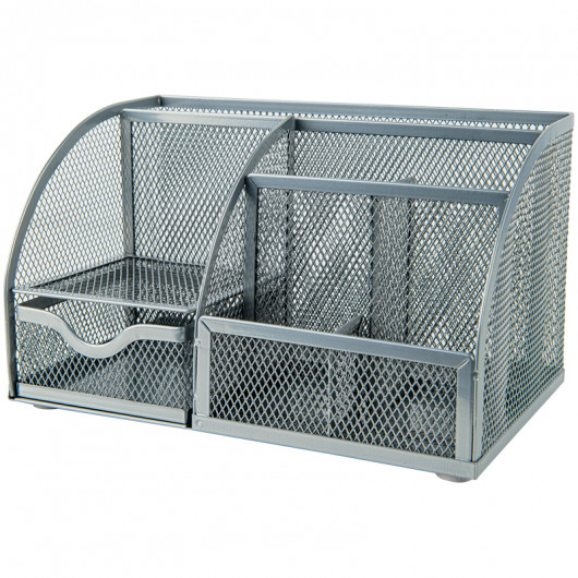 Подставка-органайзер 220*140*130мм., на 7 отделений, металлическая, серебр. Axent - фото 2