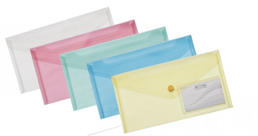 Папка-конверт на кнопке DL, 6шт./уп., прозр., ассорт. BuroMax - фото 3