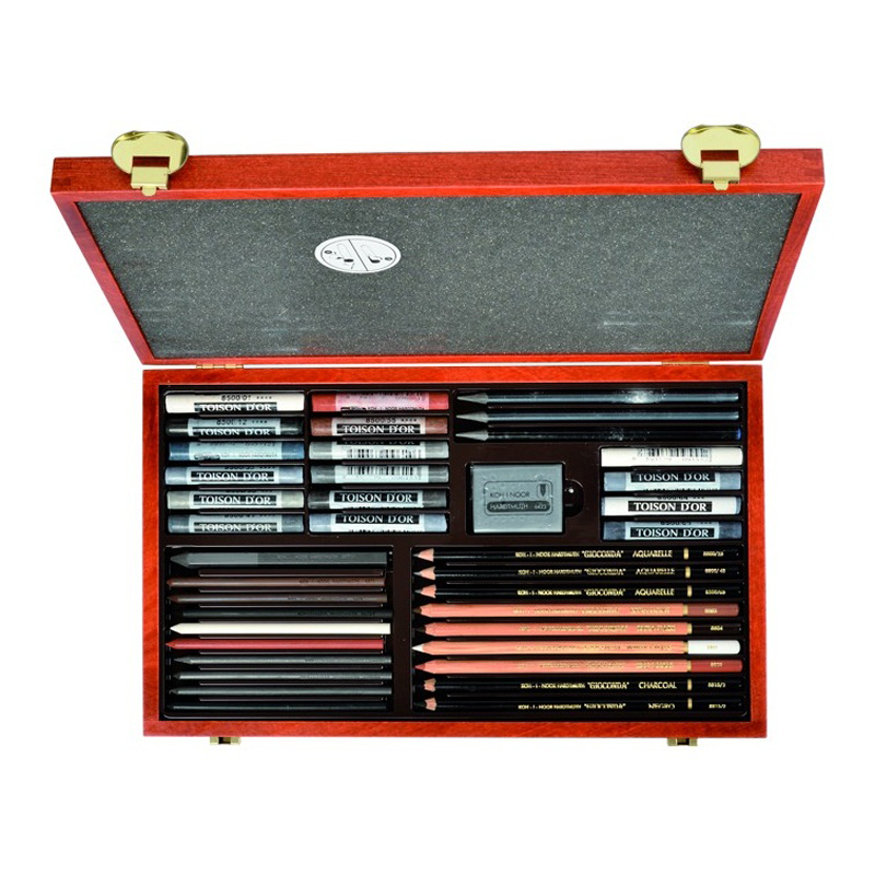 Набір художній Gioconda 8895, 39 предметів в дерев'яному пеналі Koh-i-noor - фото 5