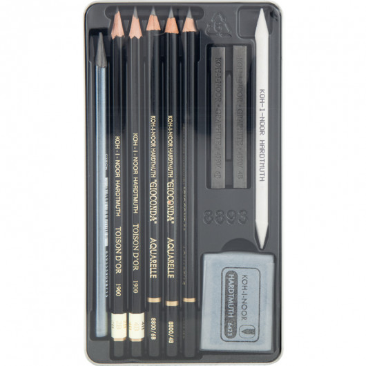 Набір художній Gioconda 8893, 10 предметів в металевому пеналі Koh-i-noor - фото 5