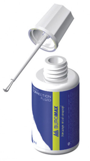 Коректор 20мл, з пензликом, на масляній основі BuroMax - фото 4