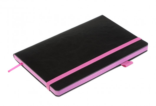Книга записная CONCEPT, А5 (125*195мм.), 96л., кл., черно-розов. BuroMax - фото 6