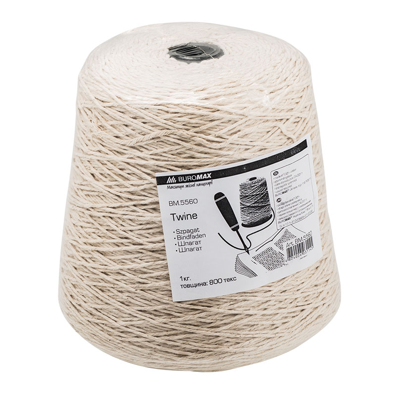 Шпагат хлопковый, 800текс, 1250м., 1000г. BuroMax - фото 3