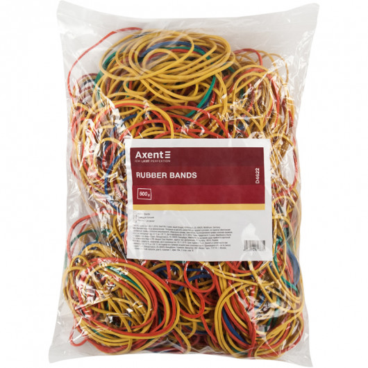 Гумки для грошей d=60мм., 500г., колір асорті Axent Delta - фото 4