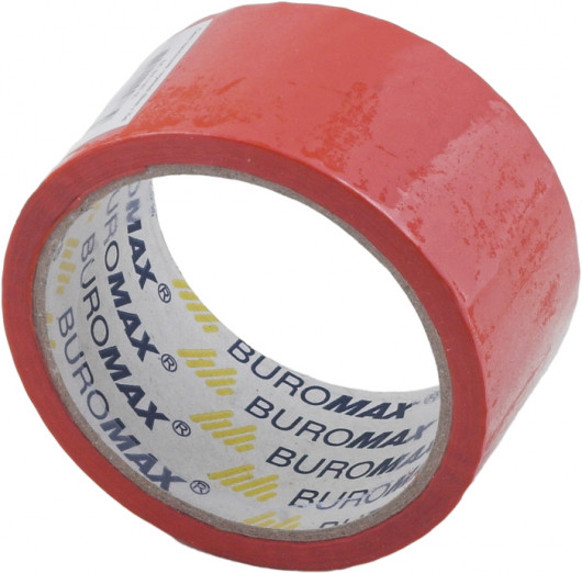 Клейка стрічка пакувальна 48мм.*35м (38,3ярд), 40мкм, черв. BuroMax - фото 3