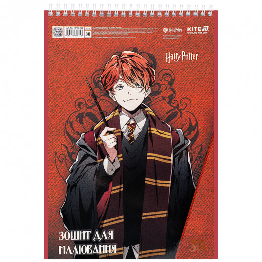 Зошит для малювання, 30 арк., спір., софт тач + УФ лак, «Harry Potter» Kite - фото 7