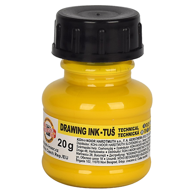 Туш для креслення, 20г.,, жовт. Koh-i-noor - фото 2