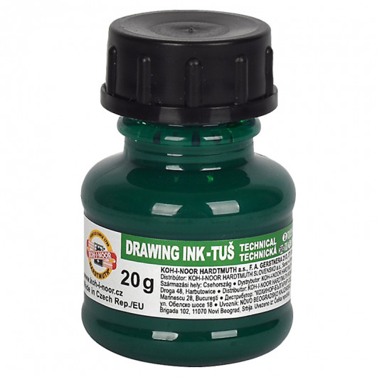 Тушь для черчения, 20г., зелен. Koh-i-noor - фото 2