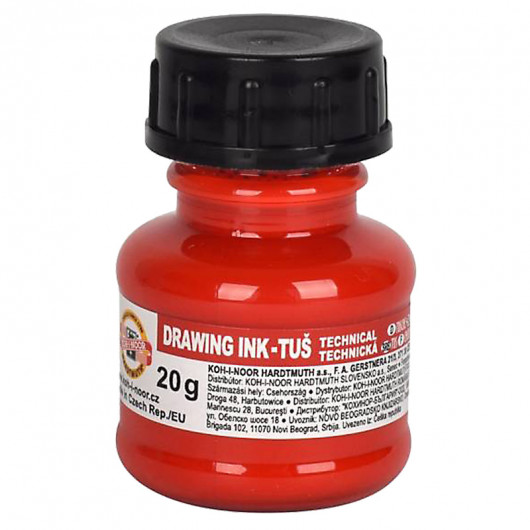 Тушь для черчения, 20г., красн. Koh-i-noor - фото 2