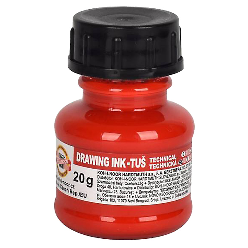 Тушь для черчения, 20г., красн. Koh-i-noor - фото 2