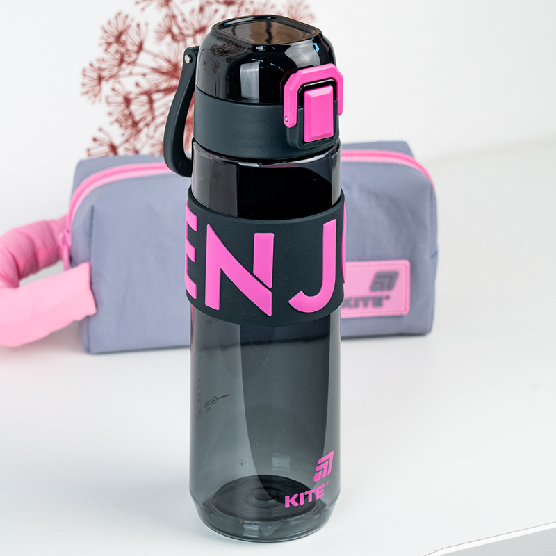 Пляшечка для води, 680 мл, чорно-рожева (K25-1233-3) Kite - фото 8