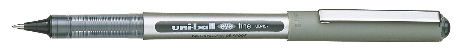 Роллер Uni-ball Eye Fine, 0,7мм., корпус сер., стержень  черн. Uni - фото 7