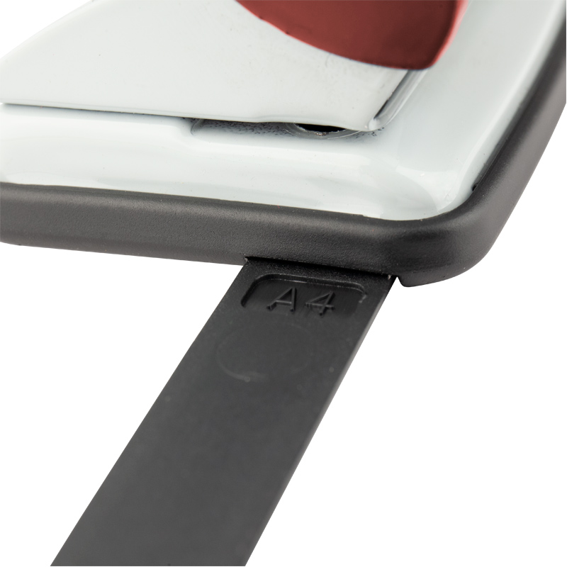 Діркопробивач на 2 отвори, до 10 аркушів Exakt-2, металевий, черв. Axent - фото 6