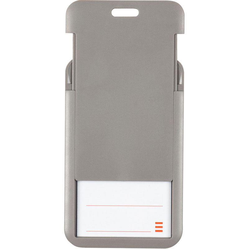 Бейдж-слайдер вертикальный 54*85мм., ABS пластик, серый Axent - фото 6