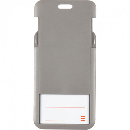 Бейдж-слайдер вертикальный 54*85мм., ABS пластик, серый Axent - фото 6