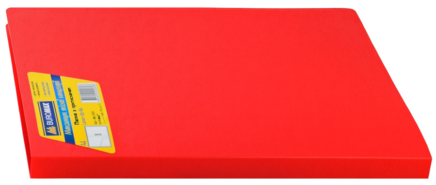 Папка с боковым прижимом и карманом А4, пластик, ассорт. BuroMax - фото 7