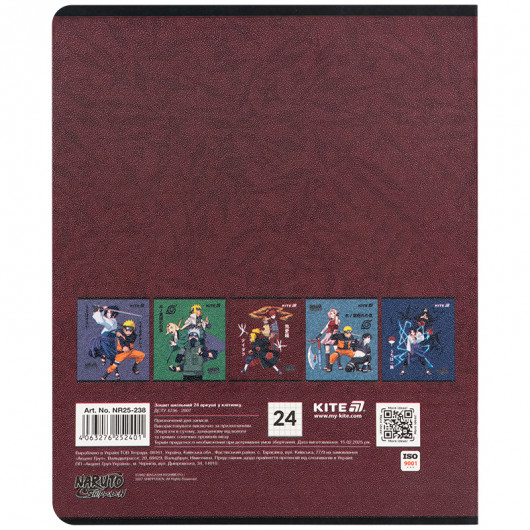 Тетрадь 24 лист., кл., гибр. лак + УФ лак, Naruto Shippuden (NR25-238) Kite - фото 15