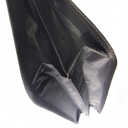 Портфель-картотека на 2 отделения, В4, с тканевой окантовкой, черн. BuroMax - фото 3