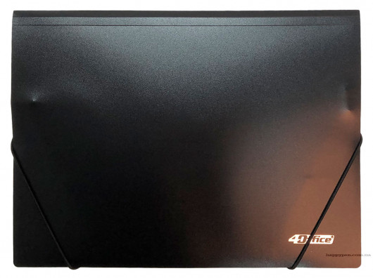 Папка на резинках А4, пластик, черн. 4Office - фото 5