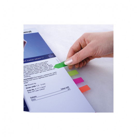 Закладки пластикові 12х50мм., 125шт., 5 кольорів по 25 арк., неон Axent - фото 4