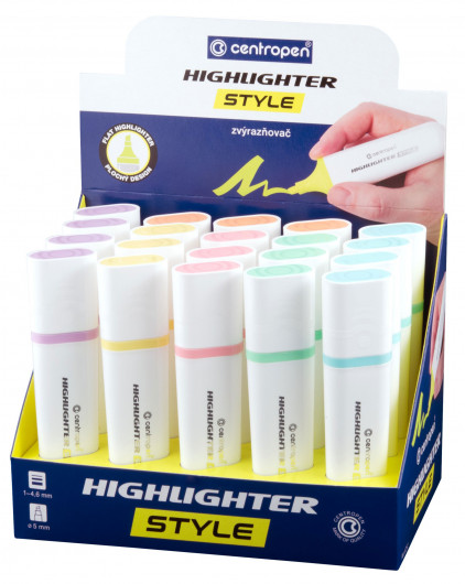 Маркер текстовий Highlighter Style 6252, 1-4,6мм., блакит. Centropen - фото 6