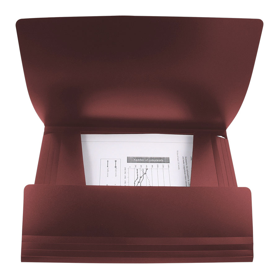 Папка на гумках А4, пластик, товщина 500мкм., борд. Axent - фото 3