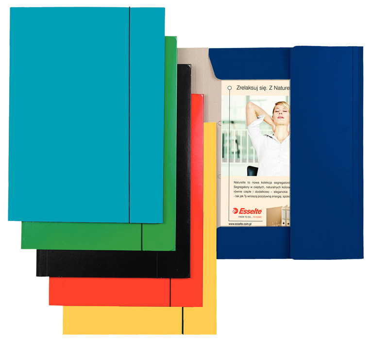 Папка на гумці А4, картон, син. Esselte - фото 3