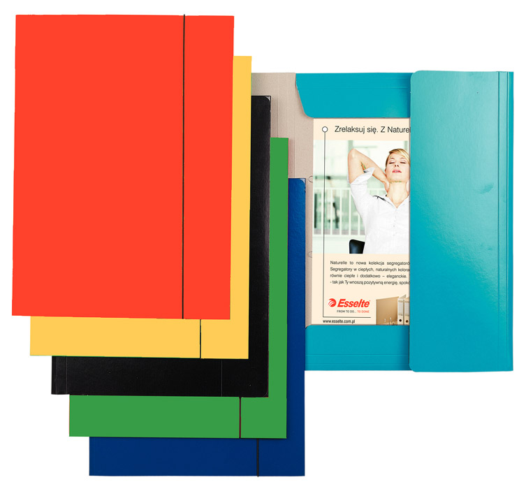 Папка на резинке А4, картон, красн. Esselte - фото 3