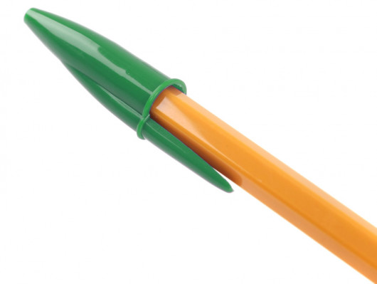 Ручка шариковая Orange, корпус оранж., стержень зелен. Bic - фото 7