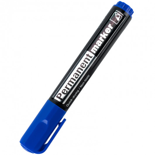 Маркер перманентный, круглое острие 2мм. D2605, синий Axent Delta - фото 4