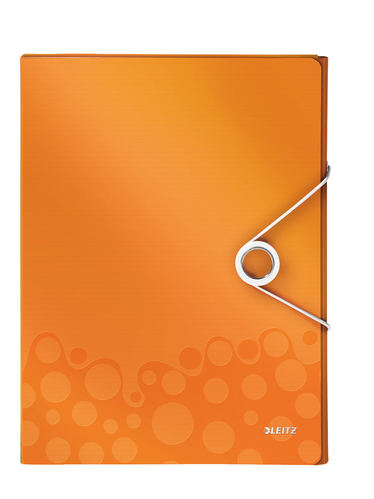 Папка-бокс на гумках Wow А4, 30мм., до 250арк.,пластик, метал. помаранч. LEITZ - фото 4