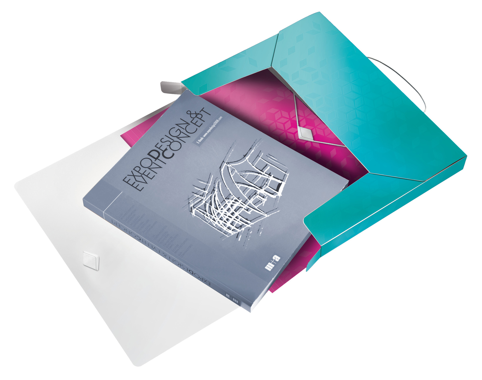 Папка-бокс на резинках Wow А4, 30мм., до 250л., пластик, метал. бирюз. LEITZ - фото 4