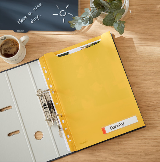 Файл для документов разширенный А4 200мкм 150л Cosy, желт. LEITZ - фото 5